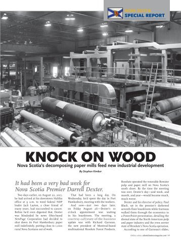paper mills feed new industrial development - Atlantic Business ...