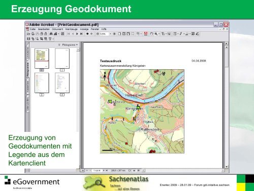 Wie lassen sich Geodatendienste einsetzen - Sachsenatlas