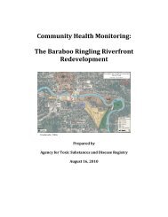 Community Health Monitoring: The Baraboo Ringling Riverfront ...