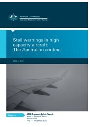 Stall warnings in high capacity aircraft: The Australian context 2008 ...