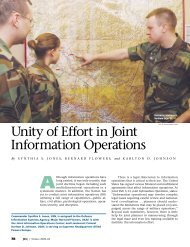 Unity of Effort in Joint Information Operations