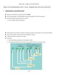 Topic 4: Introduction to Plants; Nonvascular Plants (Ch. 29)