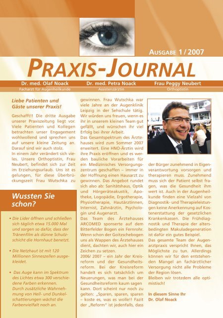 Ausgabe 1/2007 - Augenarztpraxis Dr. med. Olaf Noack