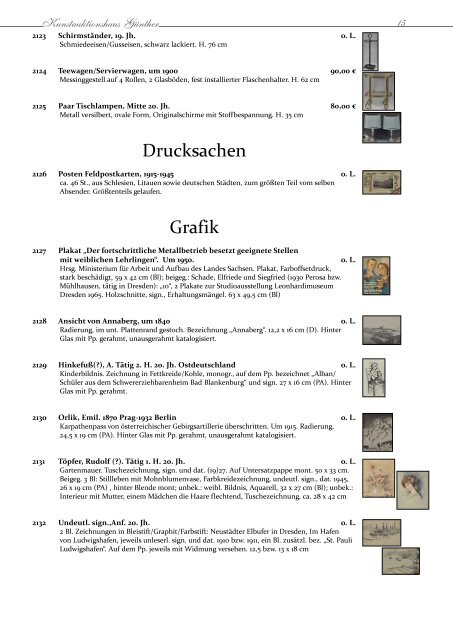 Varia-Katalog 117 - Kunstauktionshaus Günther in Dresden
