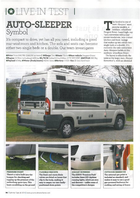Autosleeper spare parts deals
