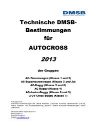 Technische DMSB- Bestimmungen für AUTOCROSS - Deutscher ...