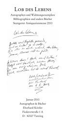 Lob des Lebens - Autographen & Bücher