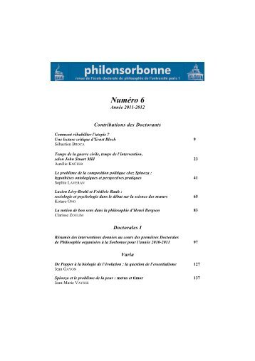 Philon 06 - École doctorale de philosophie