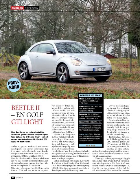 BEETLE II – EN GOLF GTI LIGHT - Auto Motor & Sport