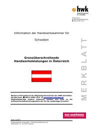 Merkblatt Grenzüberschreitende Handwerksleistungen in Österreich ...