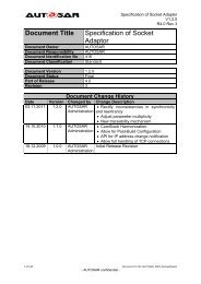 Specification of Socket Adaptor - autosar