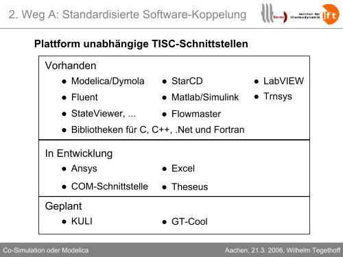 Co-Simulation oder Modelica: Kopplung von ...