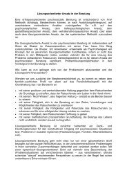 Lösungsorientierter Ansatz in der Beratung