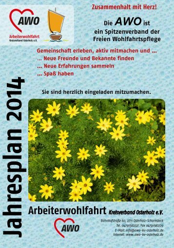 Jahresplan 2013 - Arbeiterwohlfahrt Kreisverband Osterholz