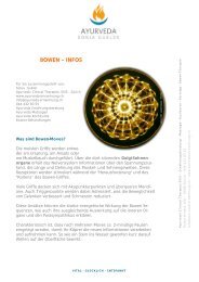 BOWEN – INFOS - Ayurveda