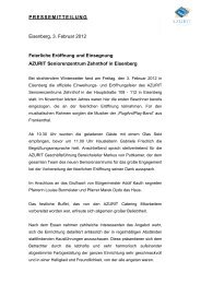PRESSEMITTEILUNG Eisenberg, 3. Februar 2012 ... - Azurit Gruppe