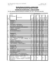 F ) Changes with effect from 2011-12 - Bharathiar University