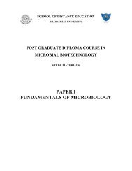 paper i fundamentals of microbiology - Bharathiar University