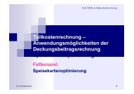 Speisekartendiagnose / Speisekartenoptimierung