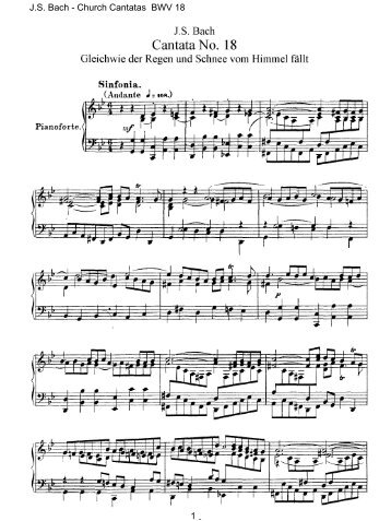 Score Vocal & Piano - Bach Cantatas