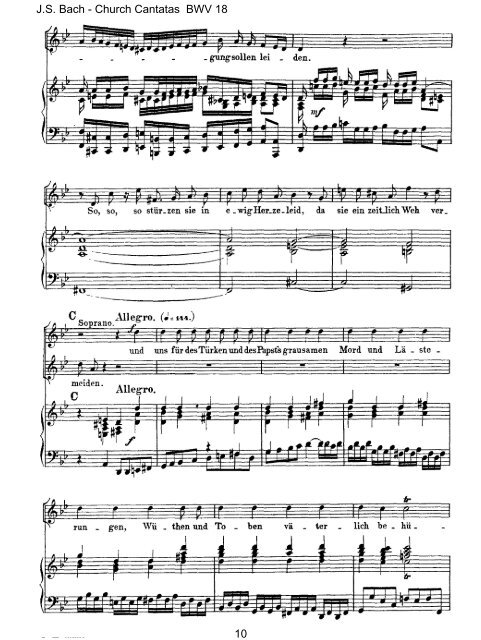 Score Vocal & Piano - Bach Cantatas
