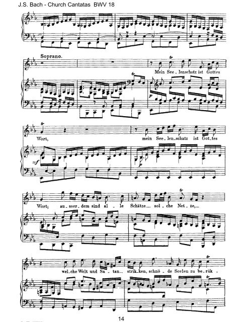 Score Vocal & Piano - Bach Cantatas