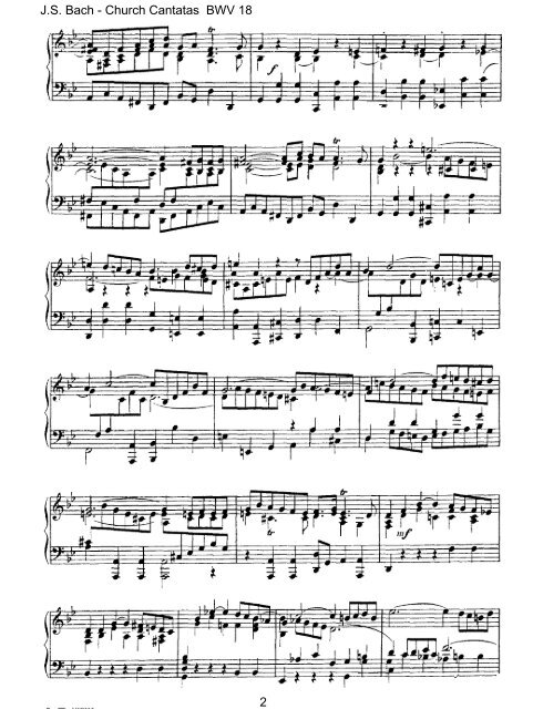 Score Vocal & Piano - Bach Cantatas