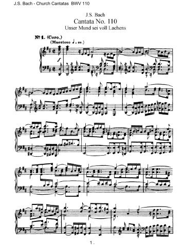 Score Vocal & Piano - Bach Cantatas