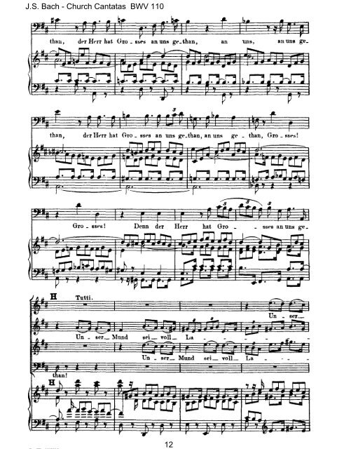 Score Vocal & Piano - Bach Cantatas