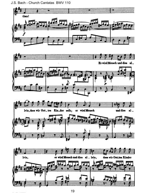 Score Vocal & Piano - Bach Cantatas