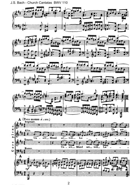 Score Vocal & Piano - Bach Cantatas