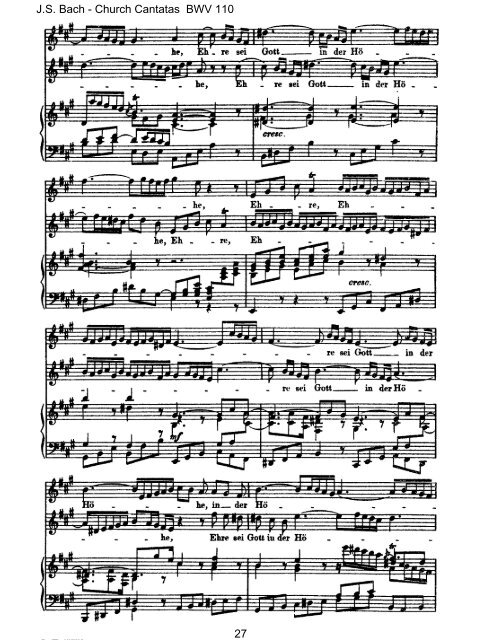 Score Vocal & Piano - Bach Cantatas