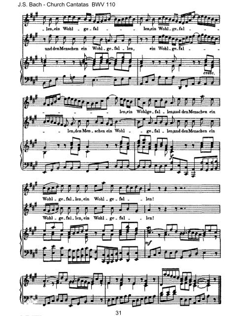 Score Vocal & Piano - Bach Cantatas