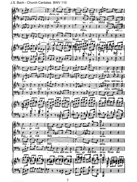 Score Vocal & Piano - Bach Cantatas