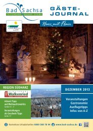 Gästejournal Dezember 2013 (PDF) - Bad Sachsa