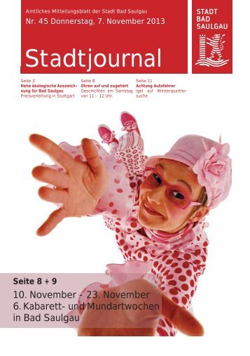 Stadtjournal Ausgabe 45/2013 - Stadt Bad Saulgau