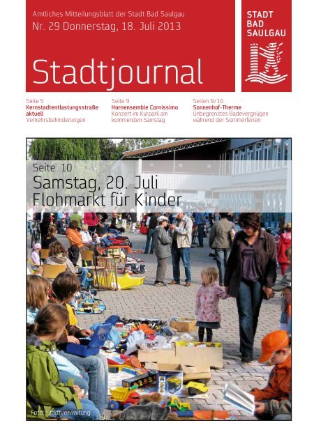 Stadtjournal Ausgabe 29/2013 - Stadt Bad Saulgau