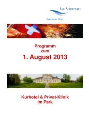 Programm 1. August 2013 - Schreibgeschützt- - Bad Schinznach