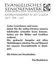 INFORMATIONSBRIEF Nr. 40 / 2-2004 April - Mai - Juni - BAGSO