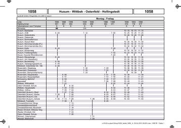 1058 Husum - Wittbek - Ostenfeld - Hollingstedt (PDF ... - Bahn.de