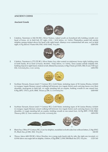 ANCIENT COINS Ancient Greek