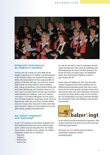 "9496" Informationsmagazin Nr. 175 / Dezember 2008 - Gemeinde ...