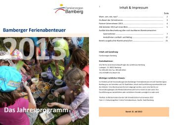 Bamberger Ferienabenteuer - Familienregion Bamberg