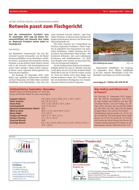 Baselbiet entdecken, Nr. 6 - Baselland Tourismus
