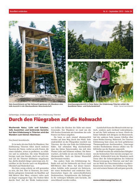 Baselbiet entdecken, Nr. 6 - Baselland Tourismus