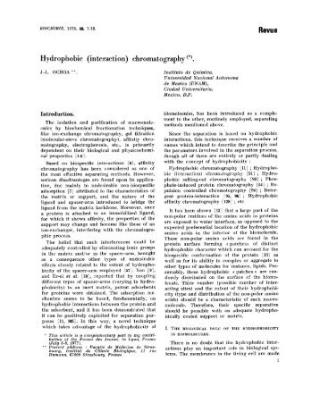 Hydrophobic (interaction) chromatography c*). - Bashan Foundation