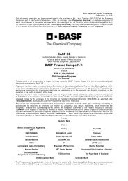 BASF SE BASF Finance Europe N.V. - BASF.com