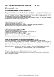 Costi base dell'inventario nella costruzione CBI 2013 L'importante in ...