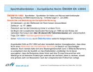 Sporthallenböden – Europäische Norm ÖNORM EN 14904 - bauXund