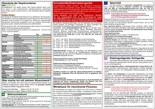 Abfuhrkalender 2014 - Bergischer Abfallwirtschaftsverband